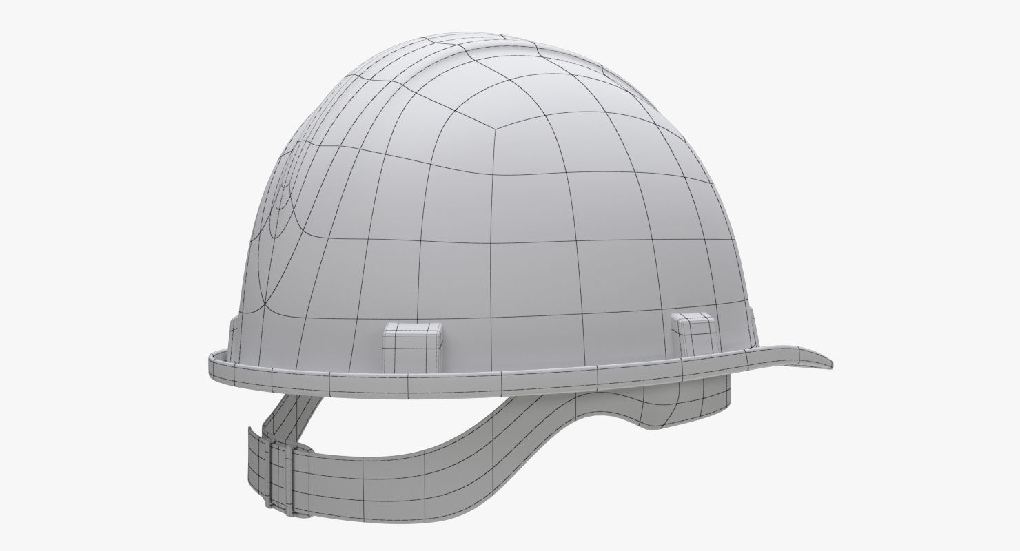 Worker Safety Helmet - Yellow Hard Hat  PBR Low-poly 3D model_19