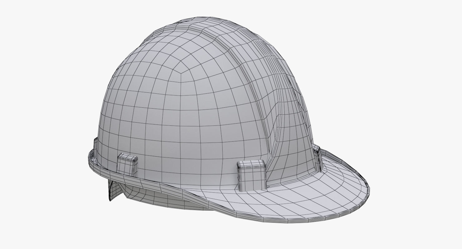 Worker Safety Helmet - Yellow Hard Hat  PBR Low-poly 3D model_12