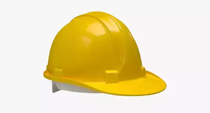 Worker Safety Helmet - Yellow Hard Hat  PBR