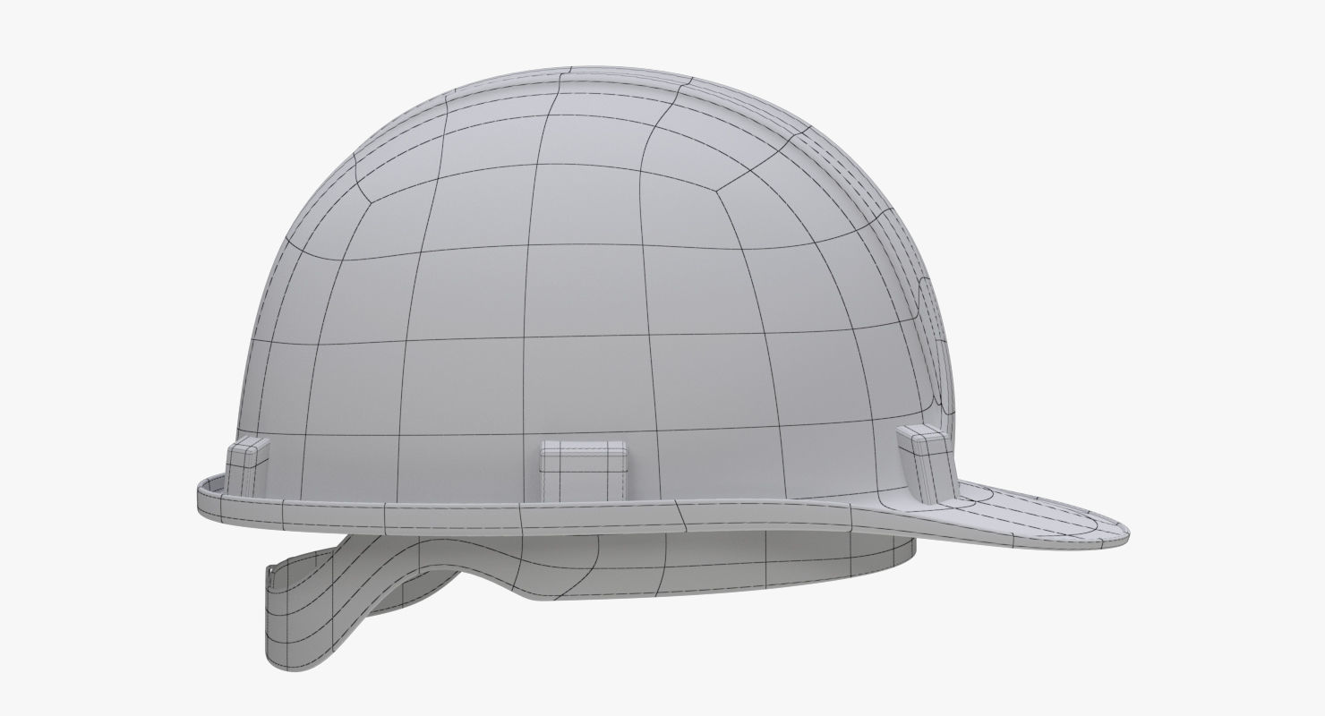 Worker Safety Helmet - Yellow Hard Hat  PBR Low-poly 3D model_15