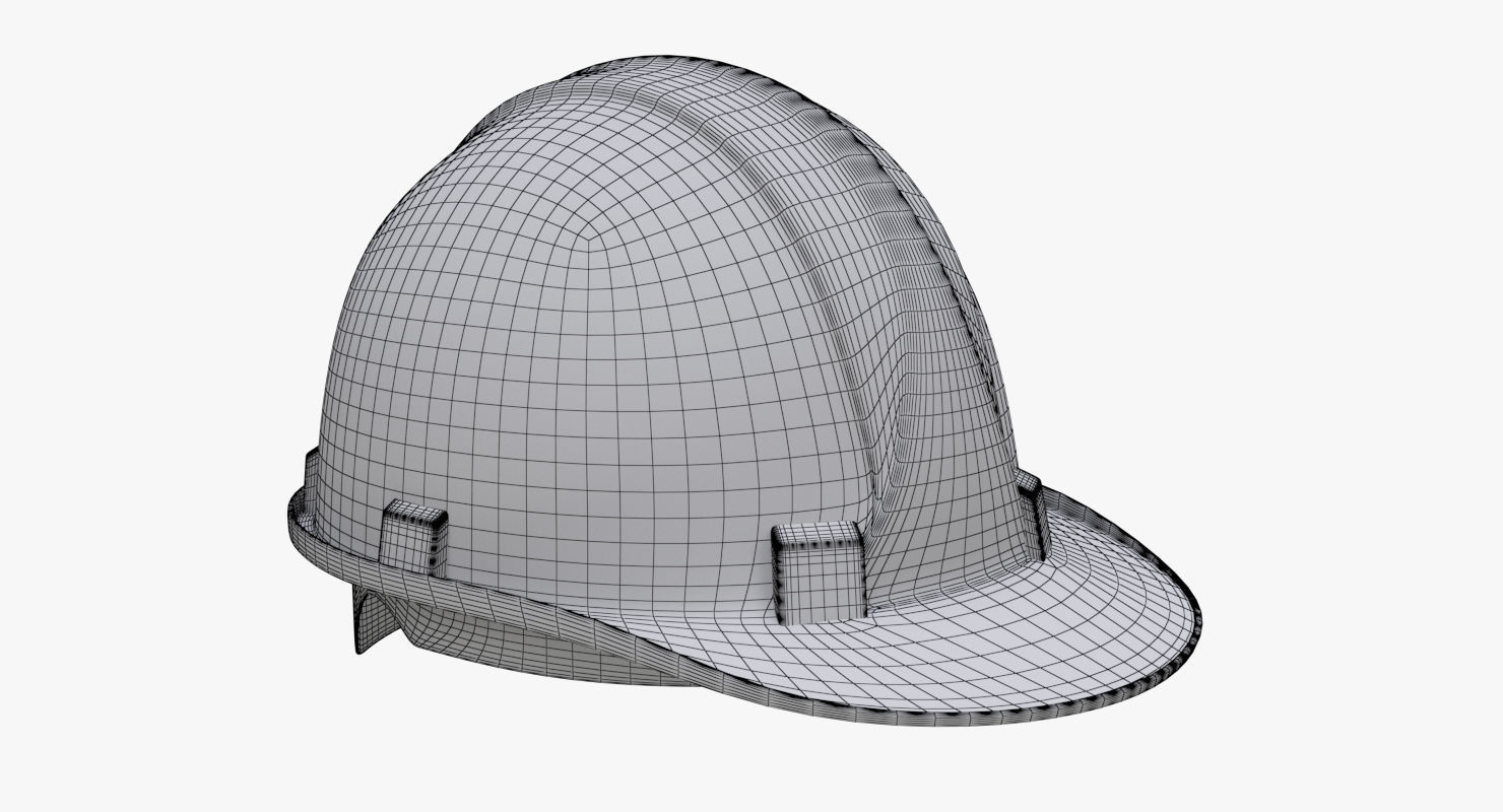 Worker Safety Helmet - Yellow Hard Hat  PBR Low-poly 3D model_13