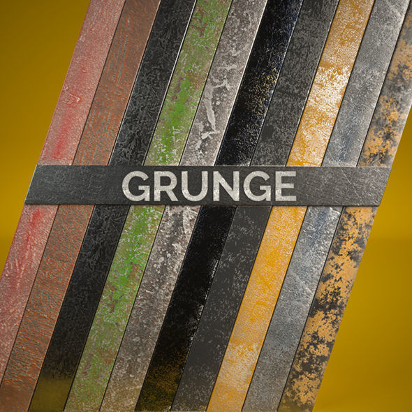 10 Grunge Metal Materials for C4D Octane Render Texture_14