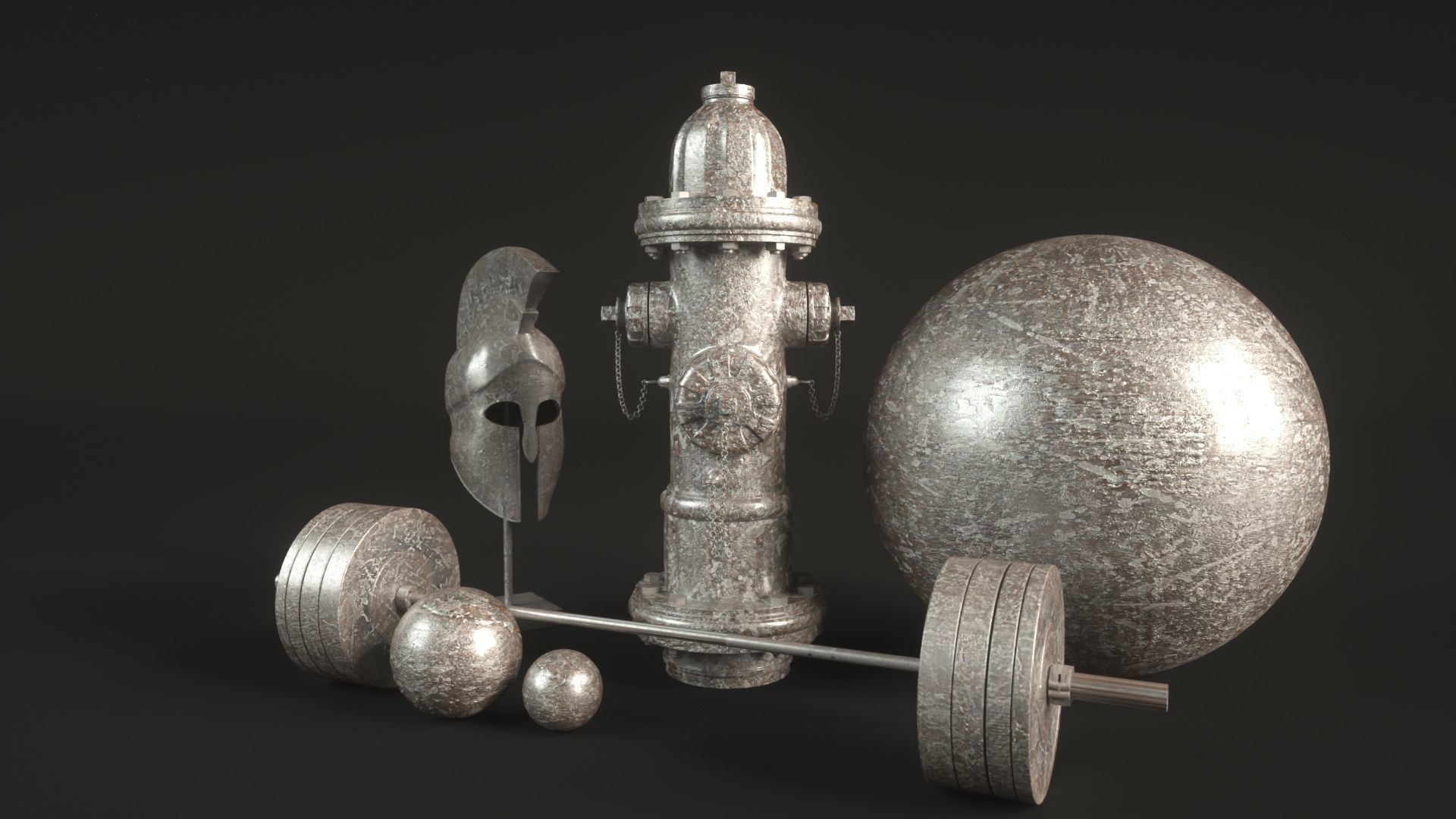 10 Grunge Metal Materials for C4D Octane Render Texture_4