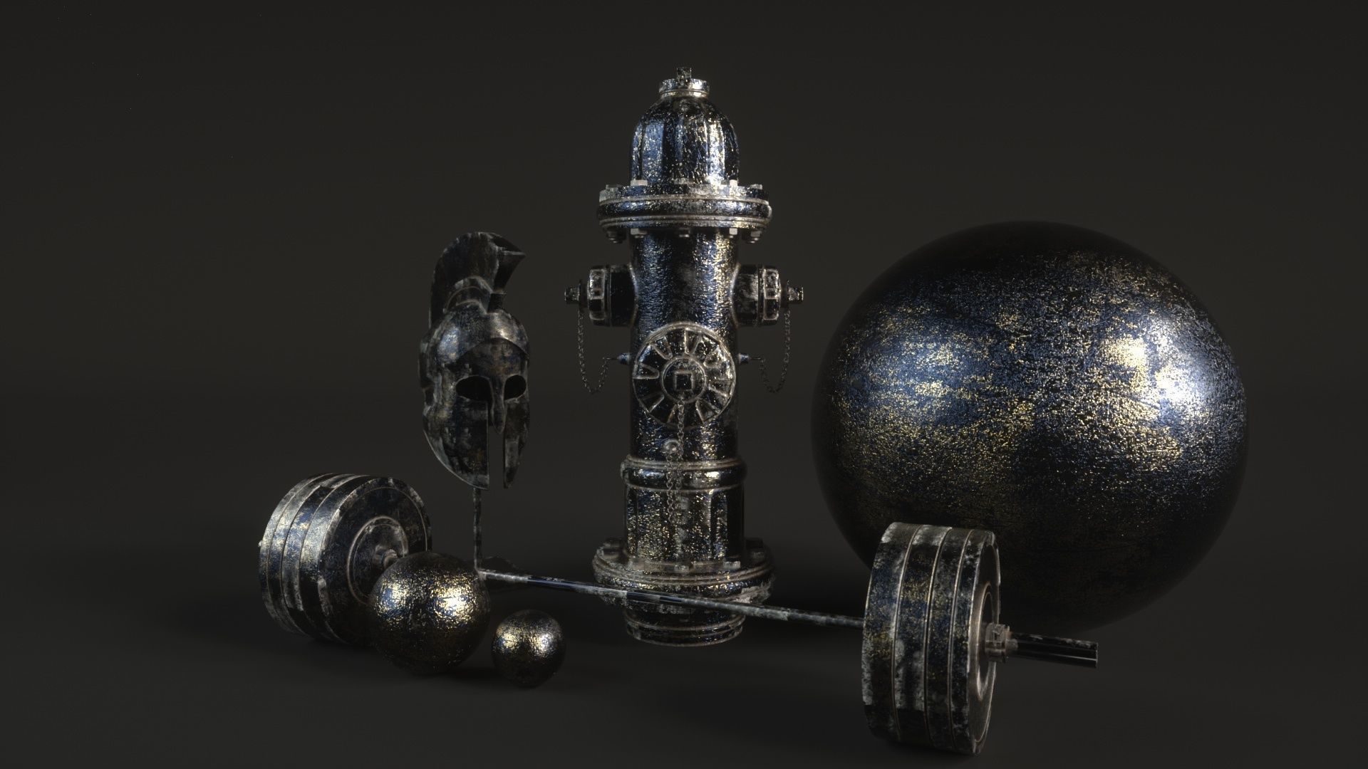 10 Grunge Metal Materials for C4D Octane Render Texture_9