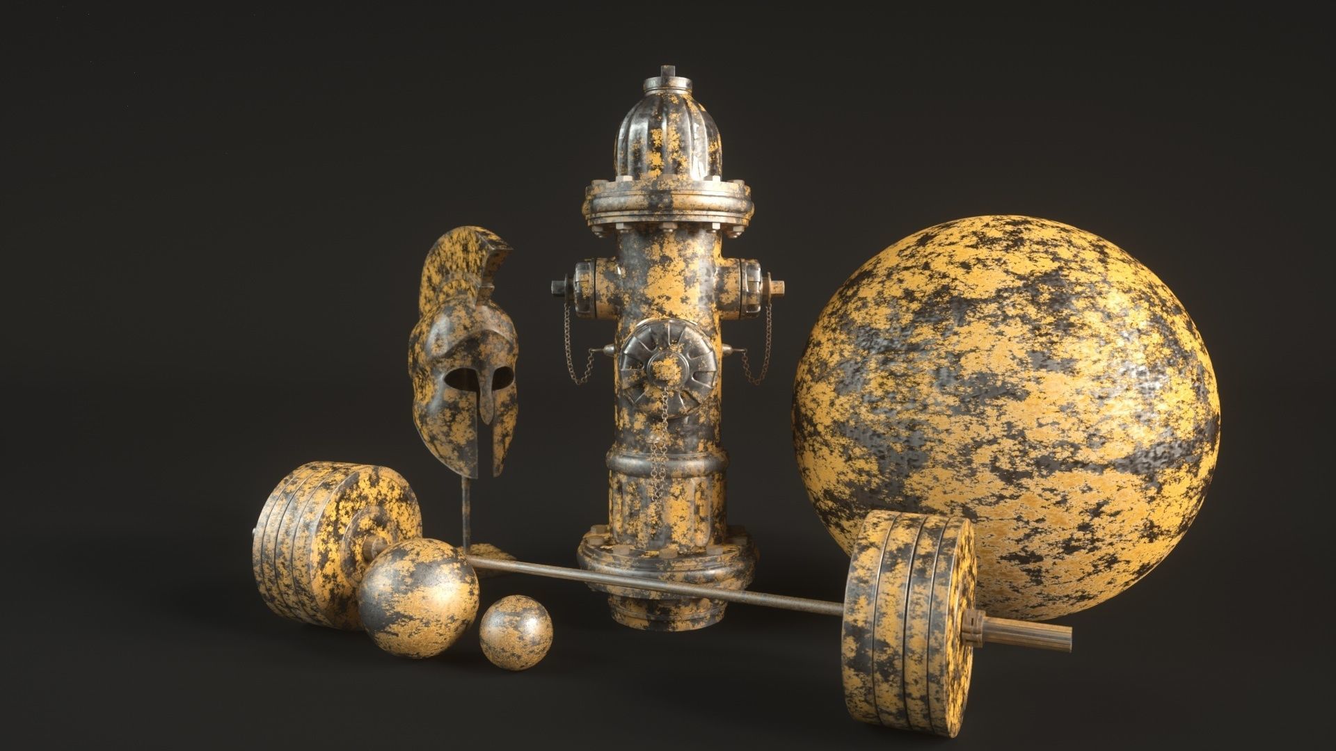 10 Grunge Metal Materials for C4D Octane Render Texture_7