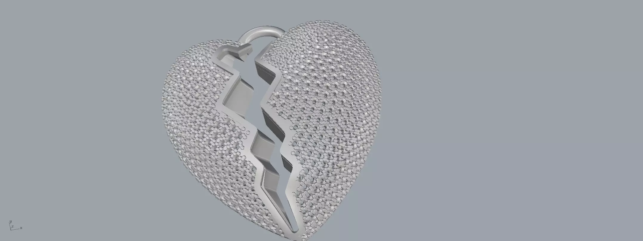  jewel heart  3D print model_0