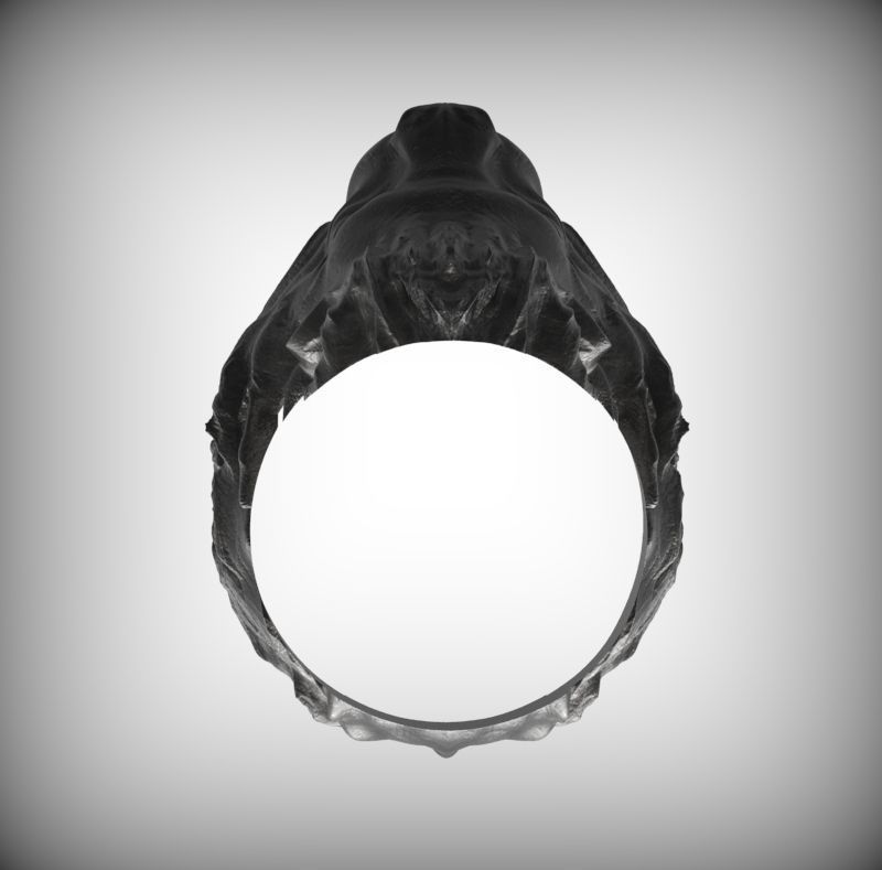 Lion Ring 3D print model_6