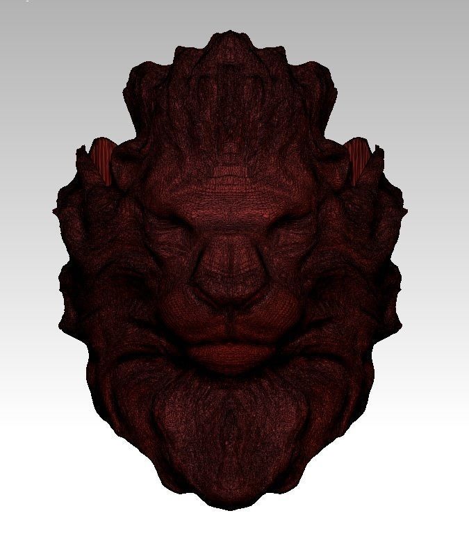 Lion Ring 3D print model_8