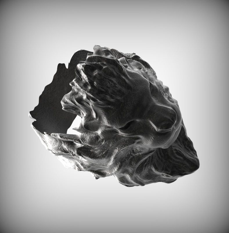 Lion Ring 3D print model_3