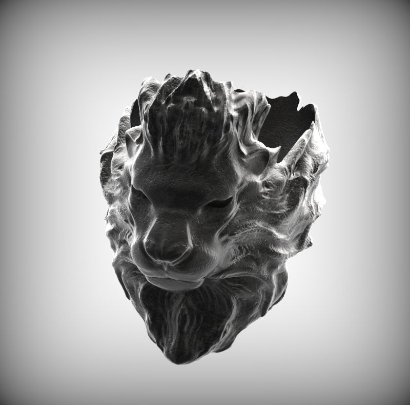 Lion Ring 3D print model_2