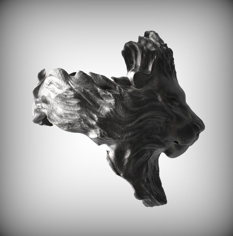 Lion Ring 3D print model_1