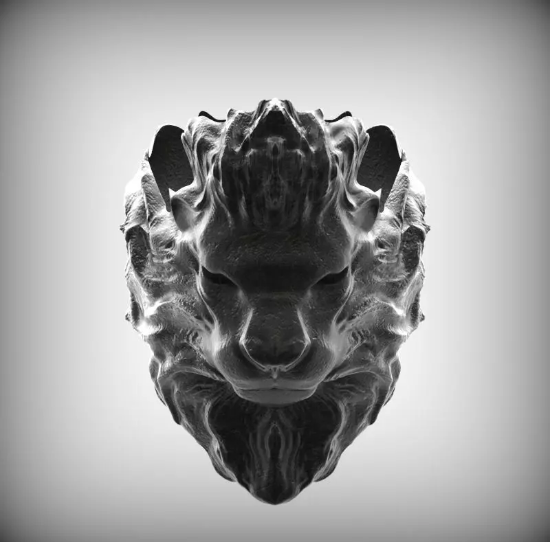 Lion Ring 3D print model_0