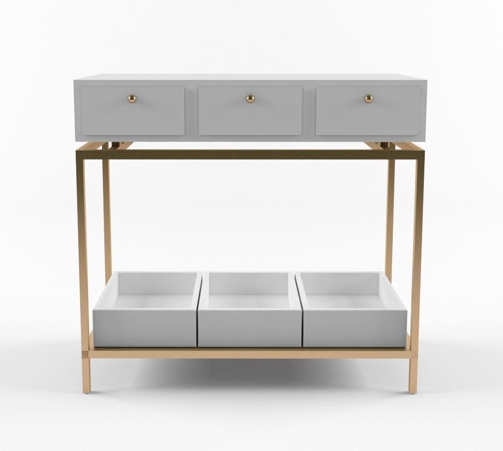 Sideboard - console table 3D model_2