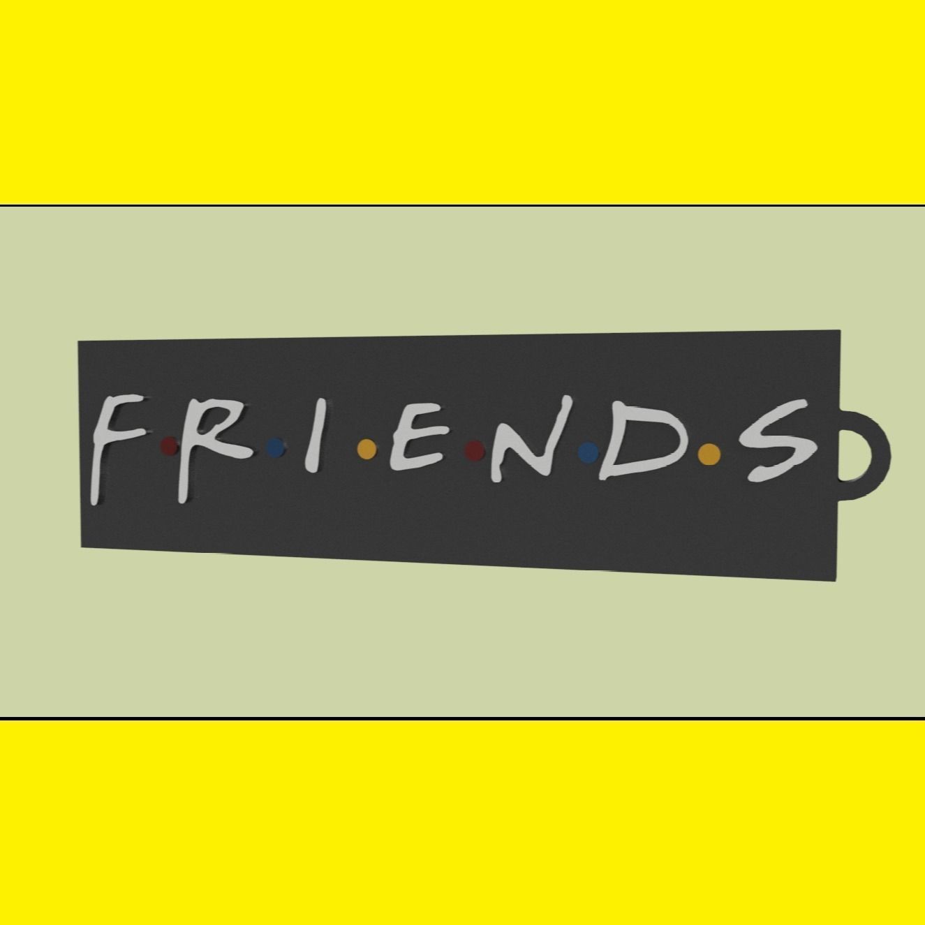 Friends TV Show Keychain FRIENDS Keychain 3D Printable Model 3D print model_2