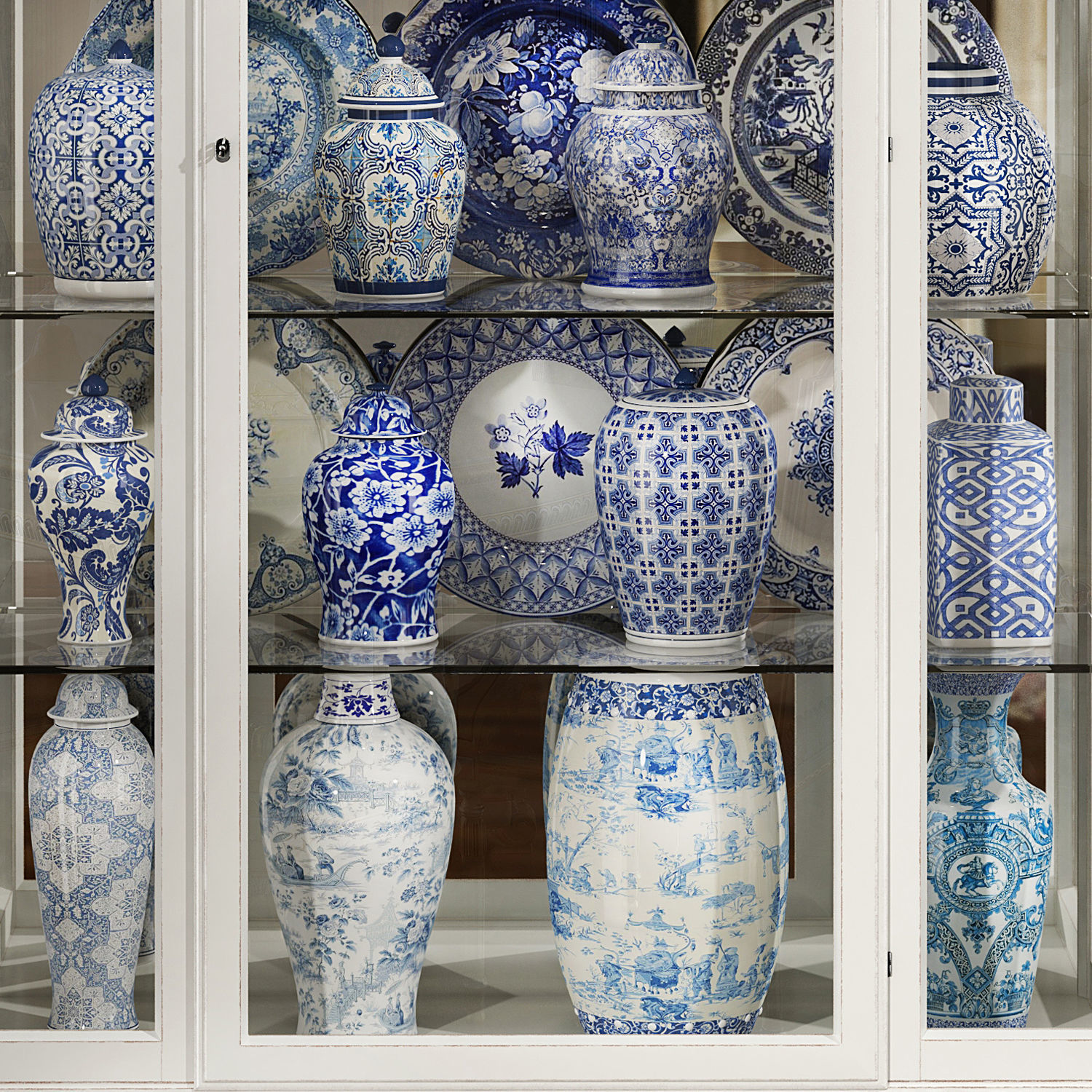 Classical display cabinet 3D model_5