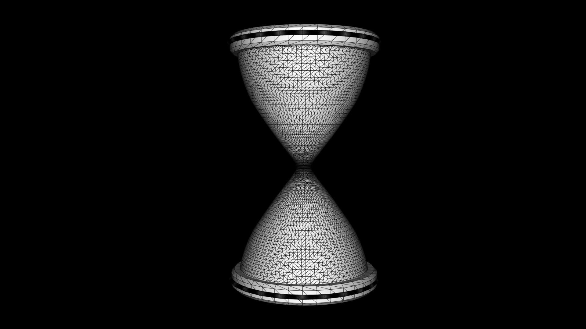 hourglass sand 3D model_2