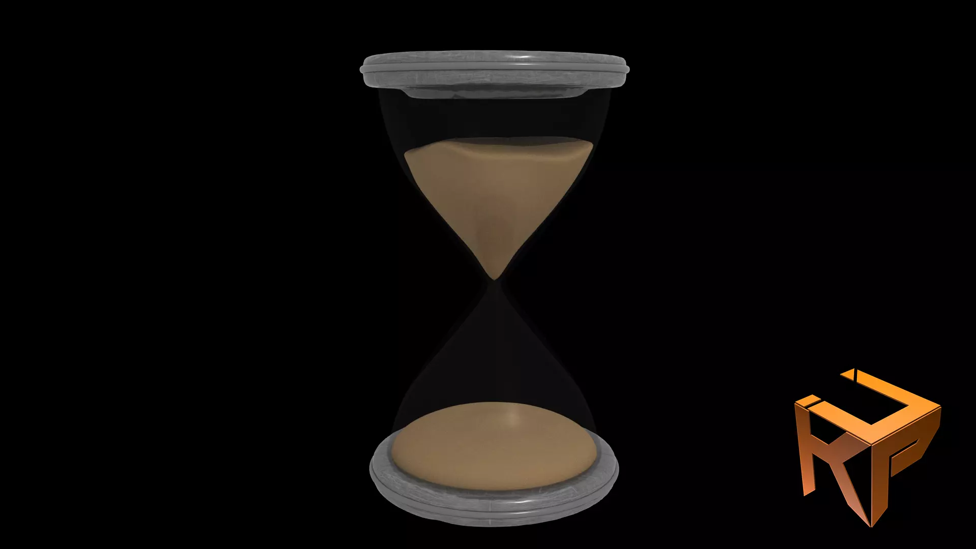 hourglass sand 3D model_0