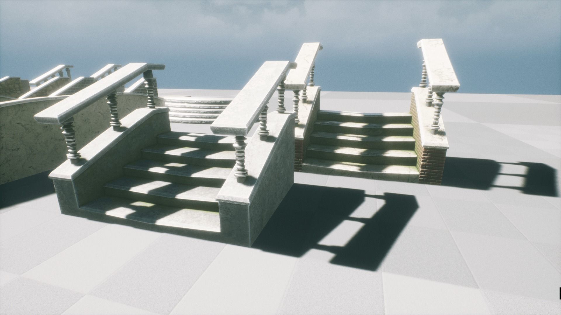 Ornament stairs for UNREAL Low-poly 3D model_16
