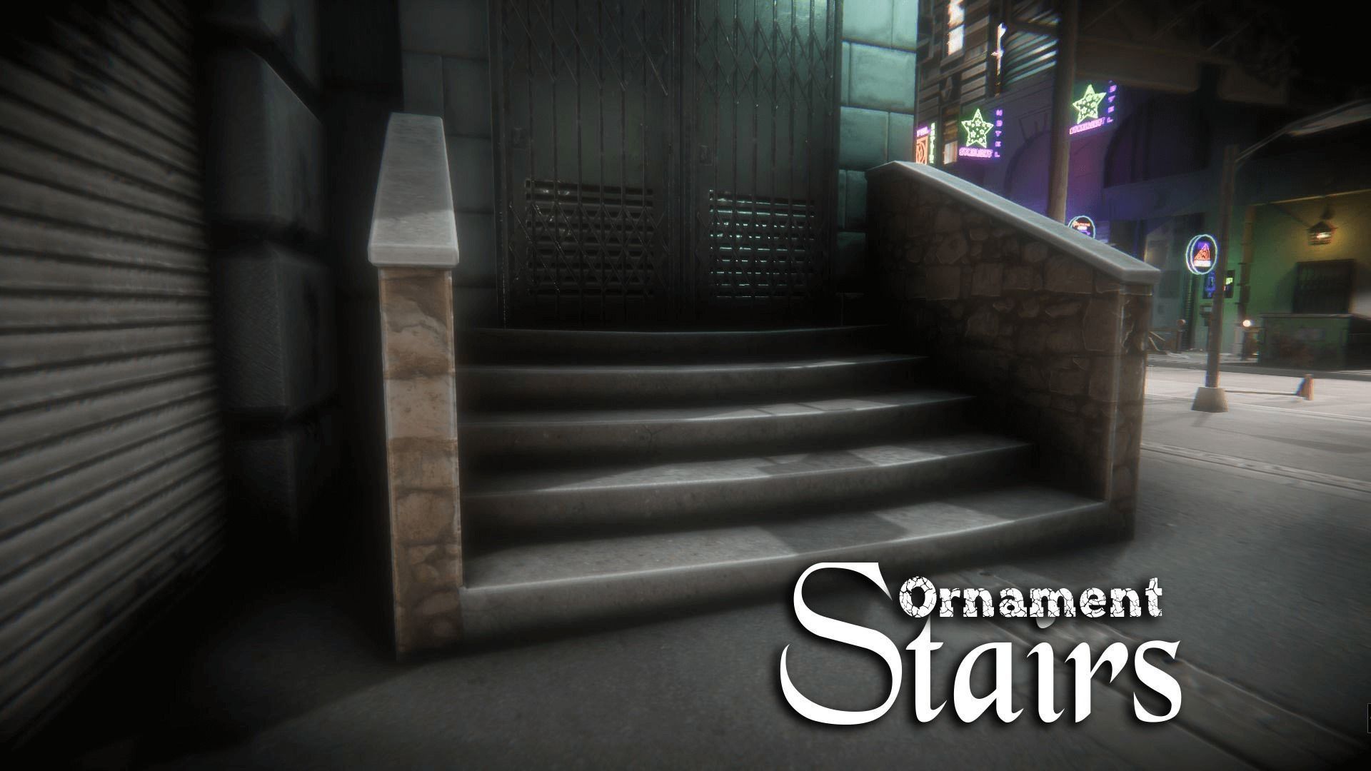 Ornament stairs for UNREAL Low-poly 3D model_21