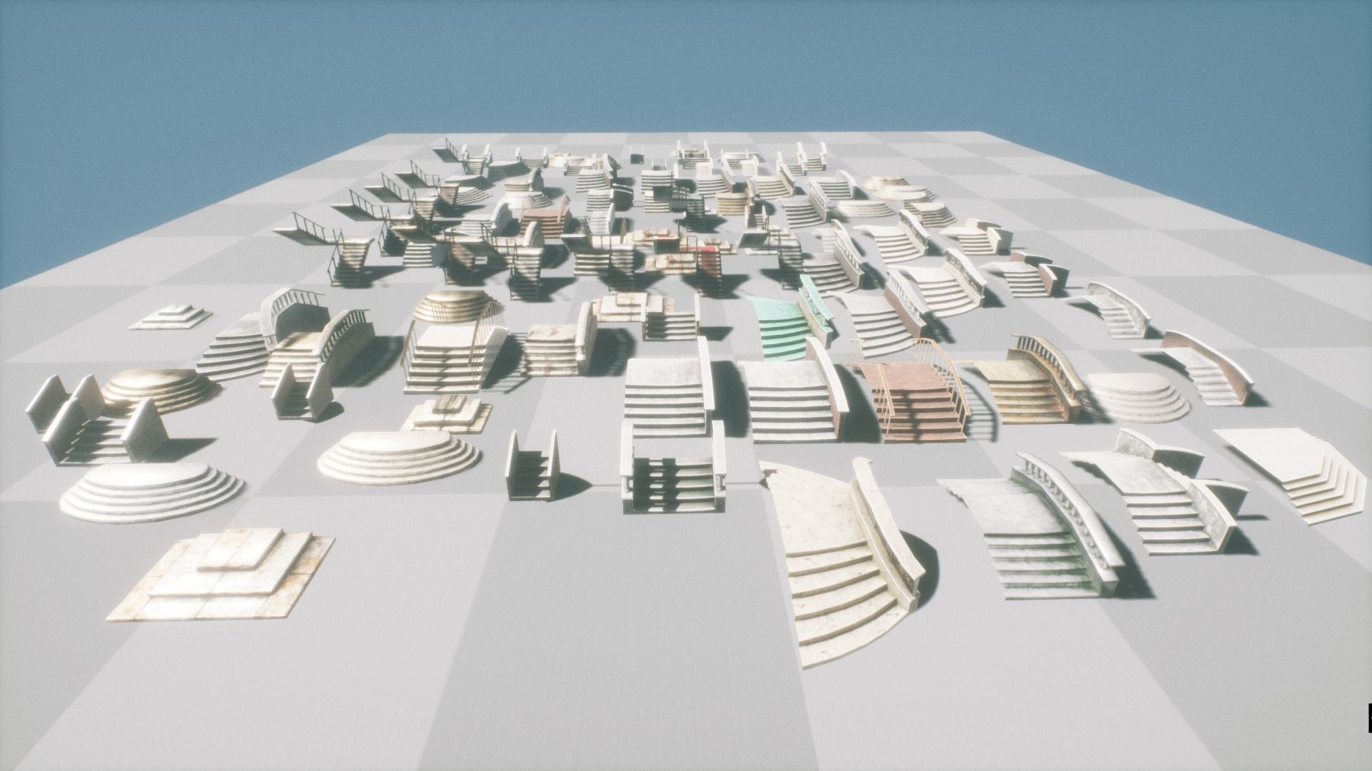 Ornament stairs for UNREAL Low-poly 3D model_7