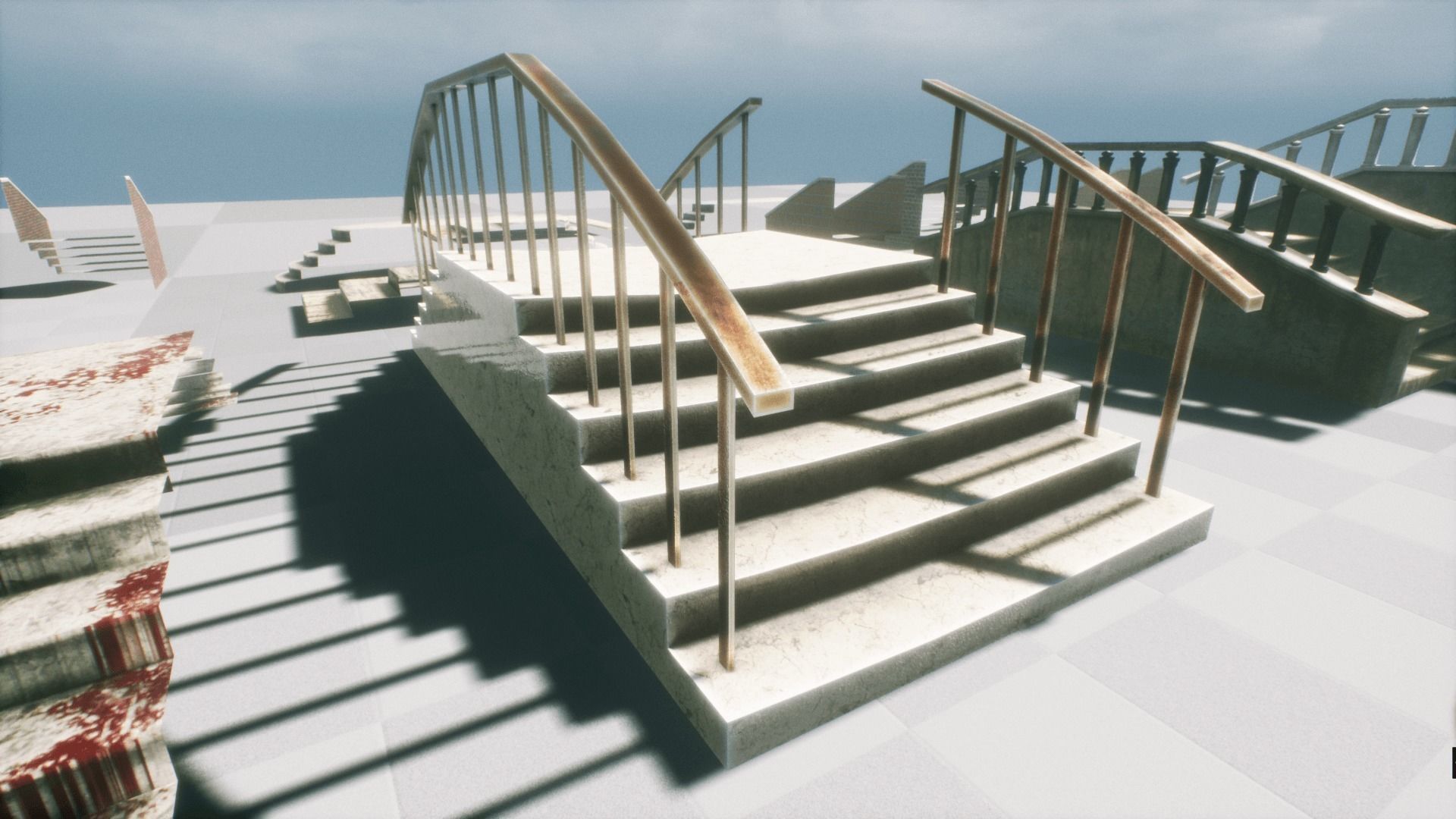 Ornament stairs for UNREAL Low-poly 3D model_9