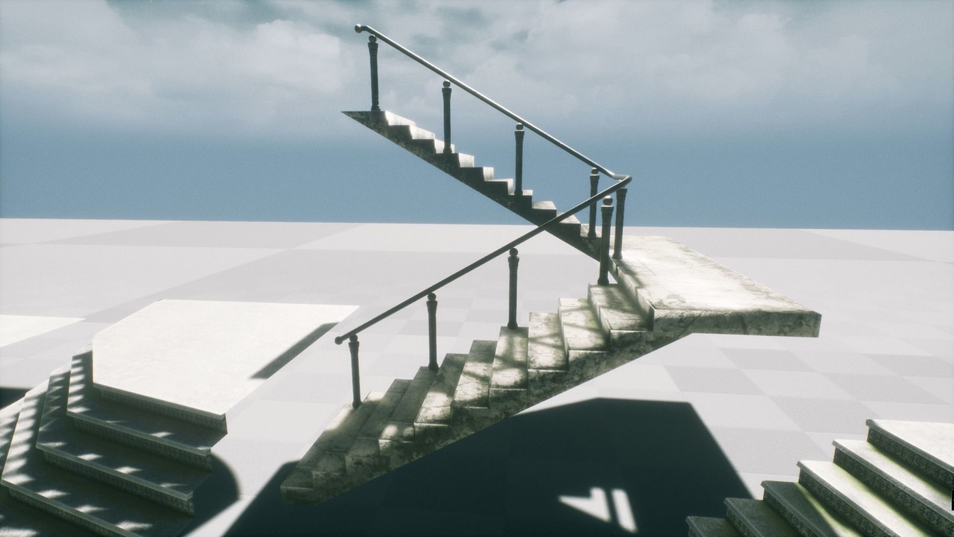 Ornament stairs for UNREAL Low-poly 3D model_17