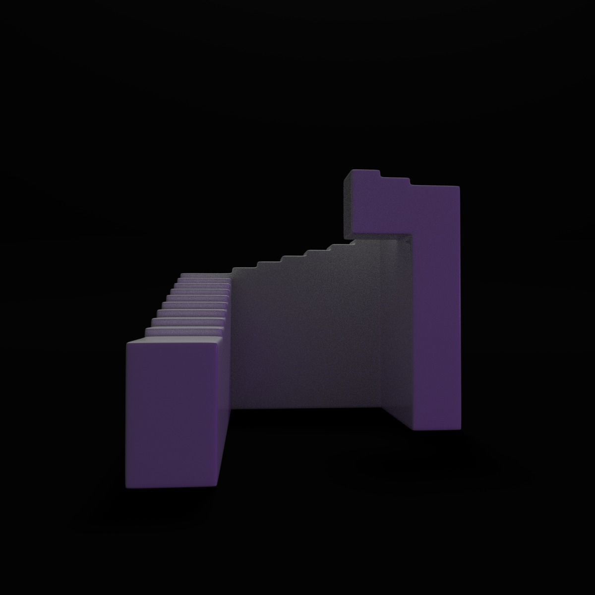 Penrose infinite stairs 3D print model_4