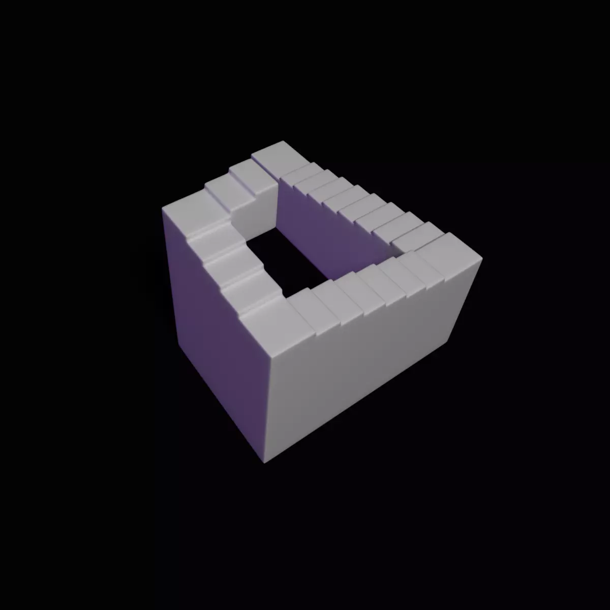 Penrose infinite stairs 3D print model_0