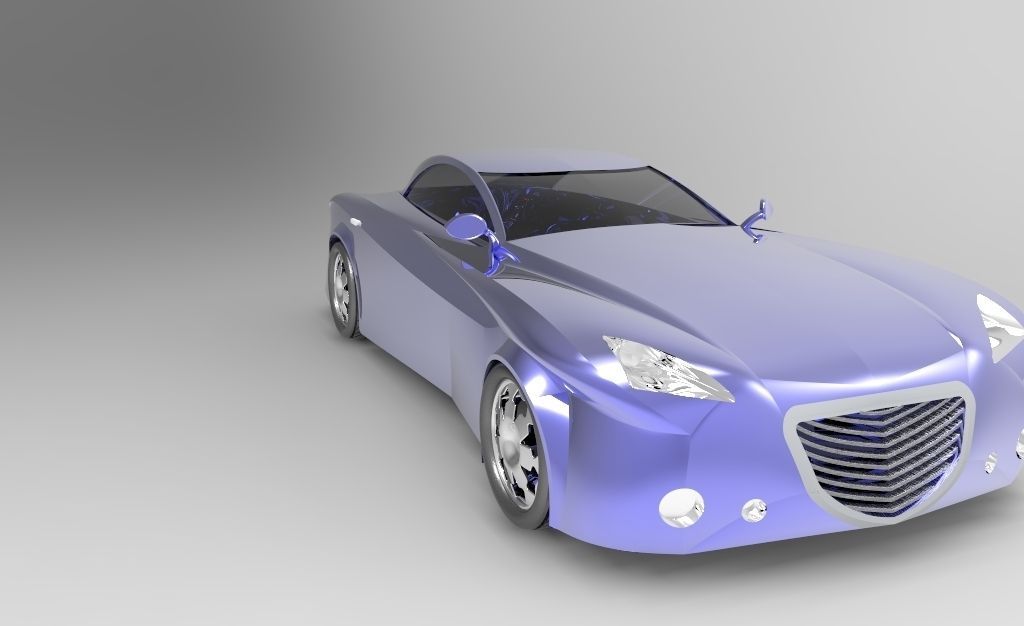 New car design Free 3D model_3
