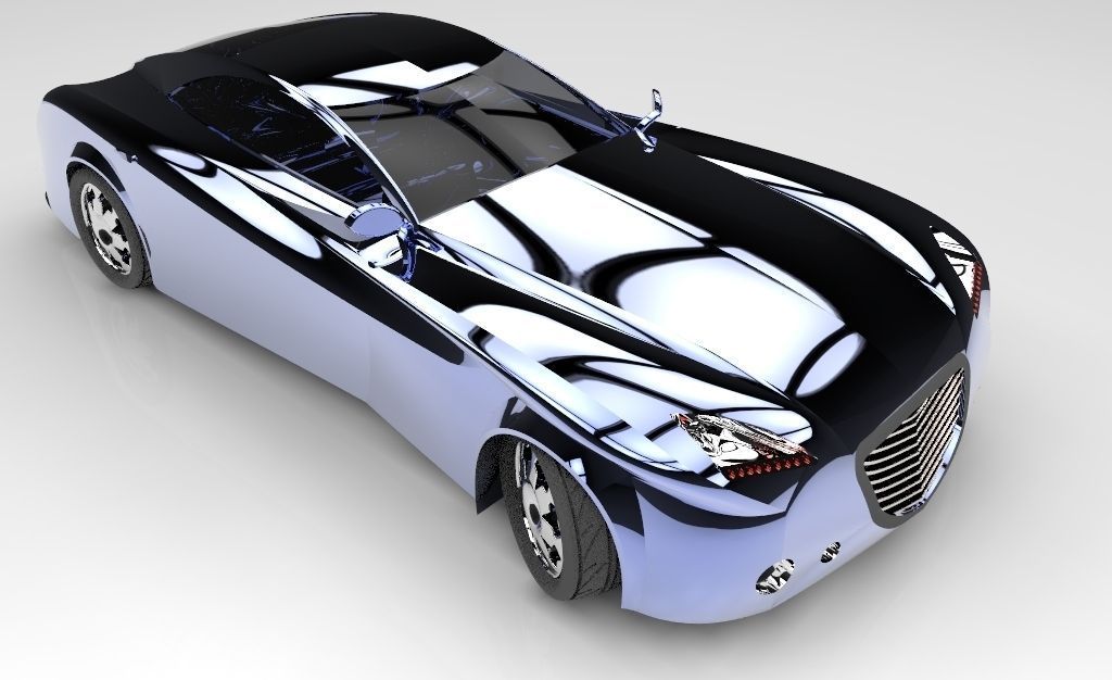 New car design Free 3D model_9