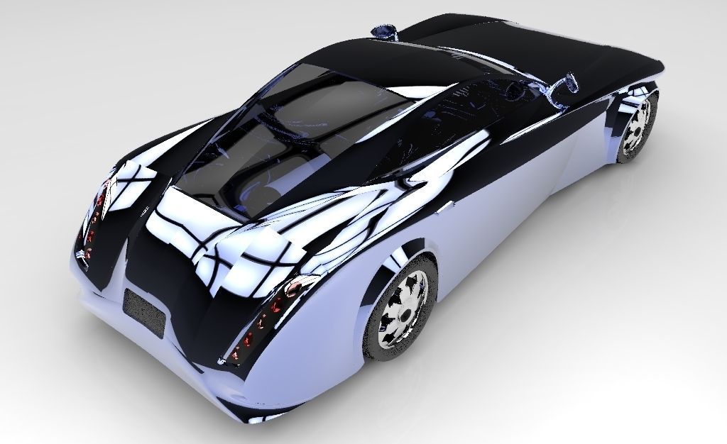 New car design Free 3D model_6