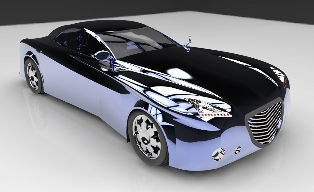 New car design Free 3D model_1