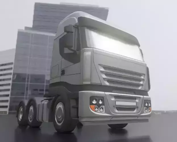 Truck 3-AXIS 6x4 Low-Poly Version Low-poly 3D model