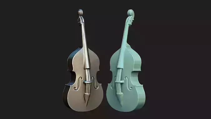 contrabass   double bass 3d model 3D print model