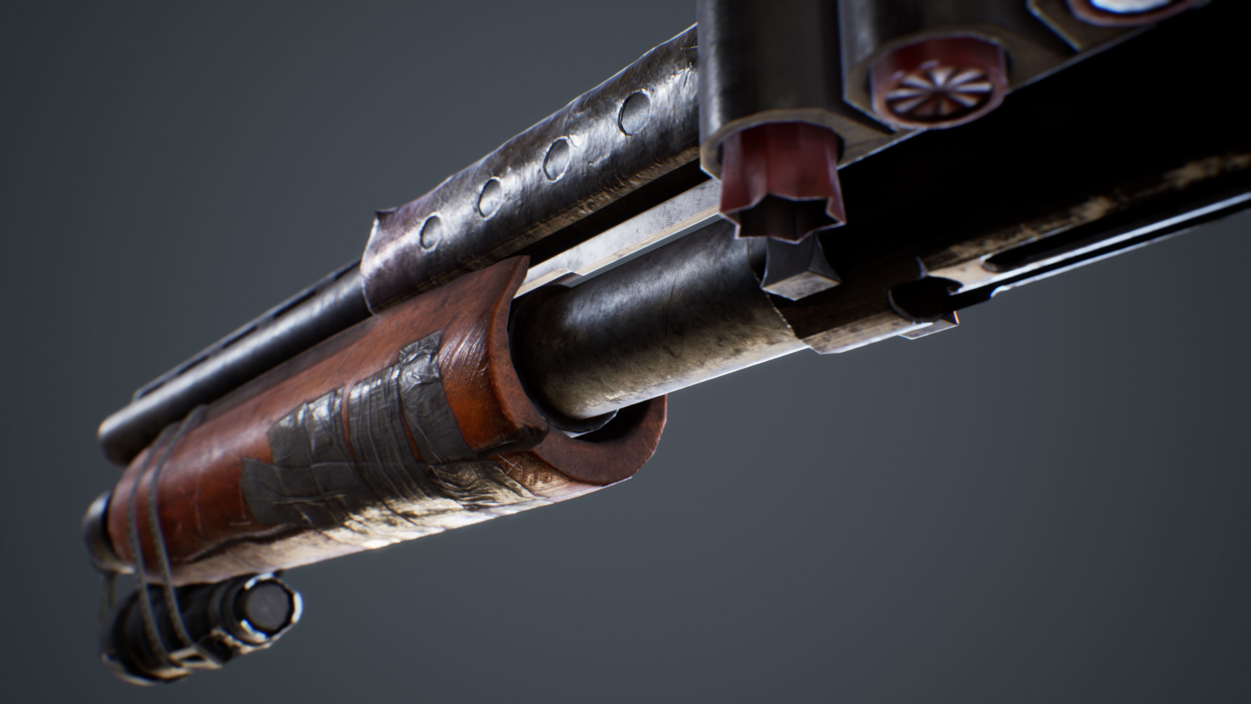 Apocalyptic Shotgun Low-poly 3D model_3