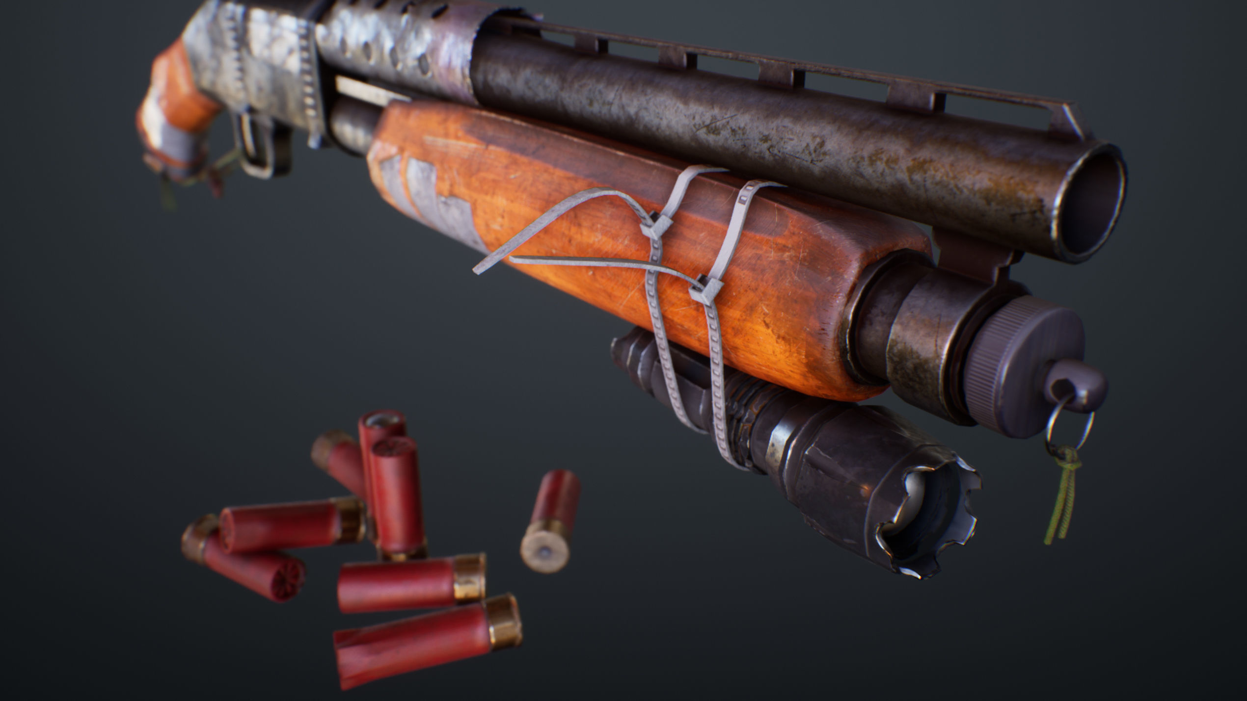 Apocalyptic Shotgun Low-poly 3D model_2