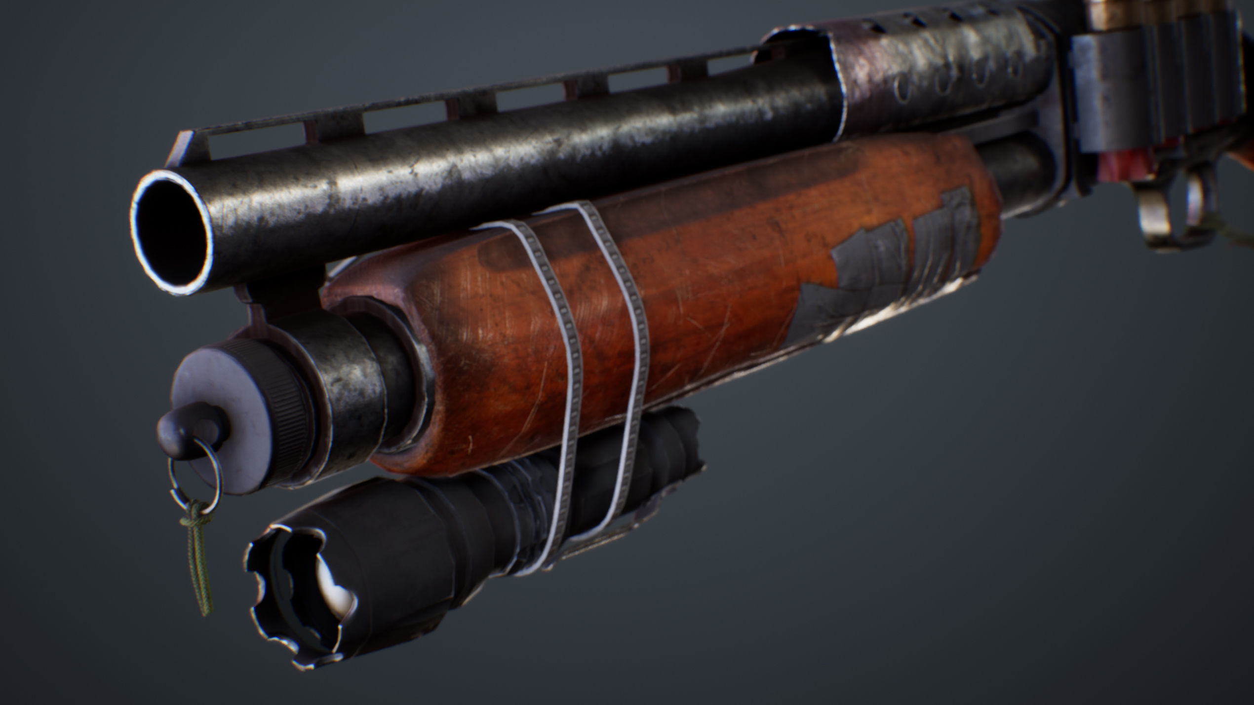 Apocalyptic Shotgun Low-poly 3D model_6