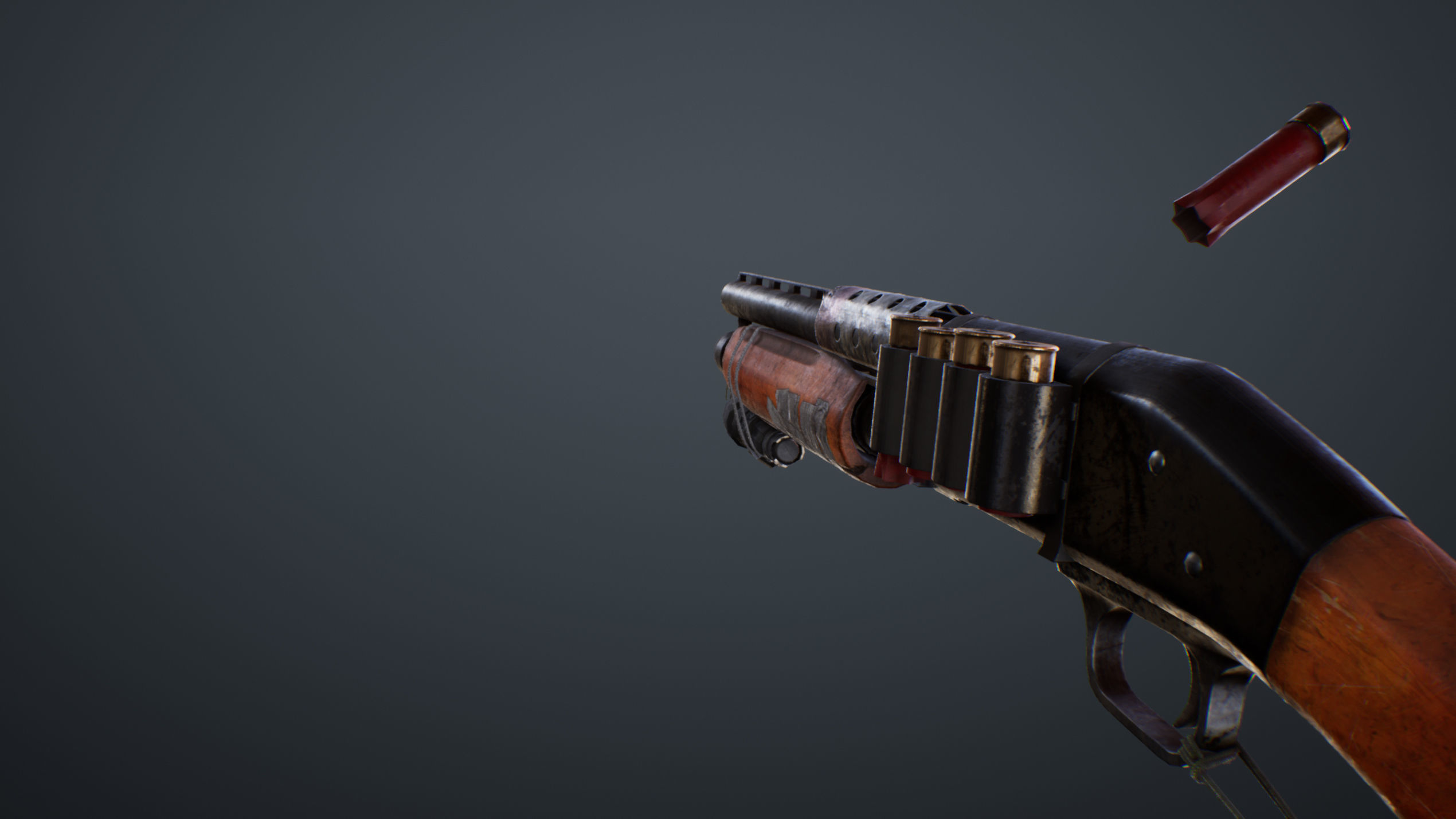 Apocalyptic Shotgun Low-poly 3D model_4