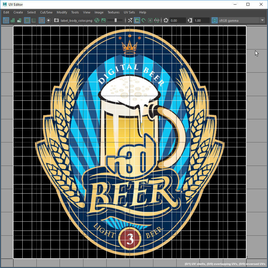 Beer Bottle Realistic 3D model_3