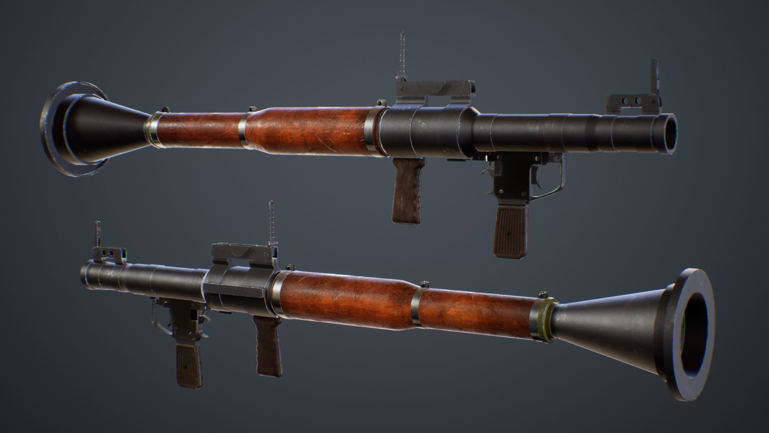 RPG Rocket Launcher Low-poly 3D model_8