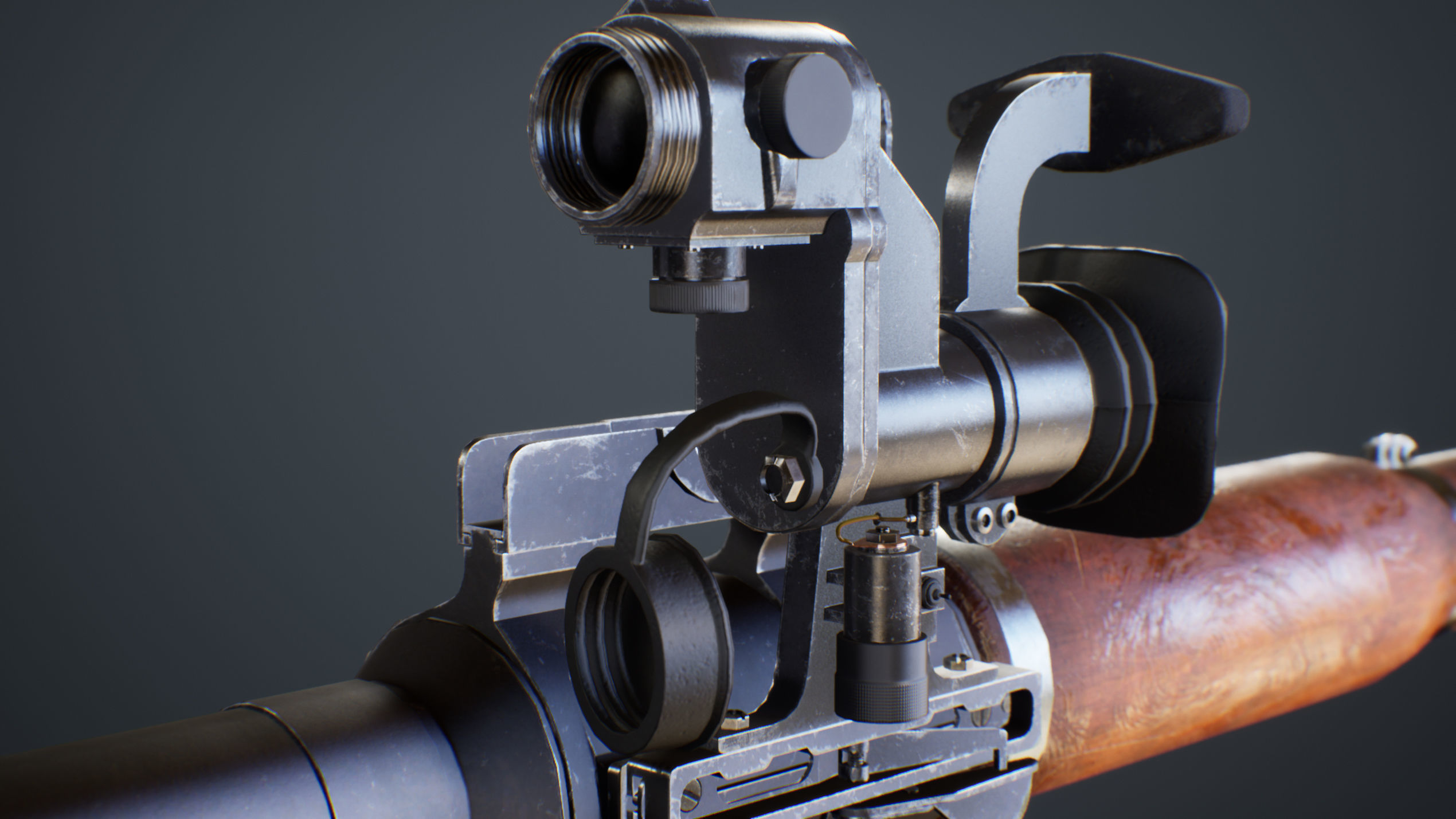 RPG Rocket Launcher Low-poly 3D model_3