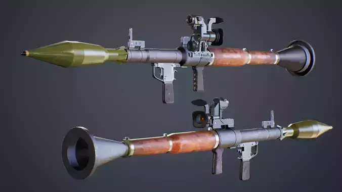 RPG Rocket Launcher Low-poly 3D model