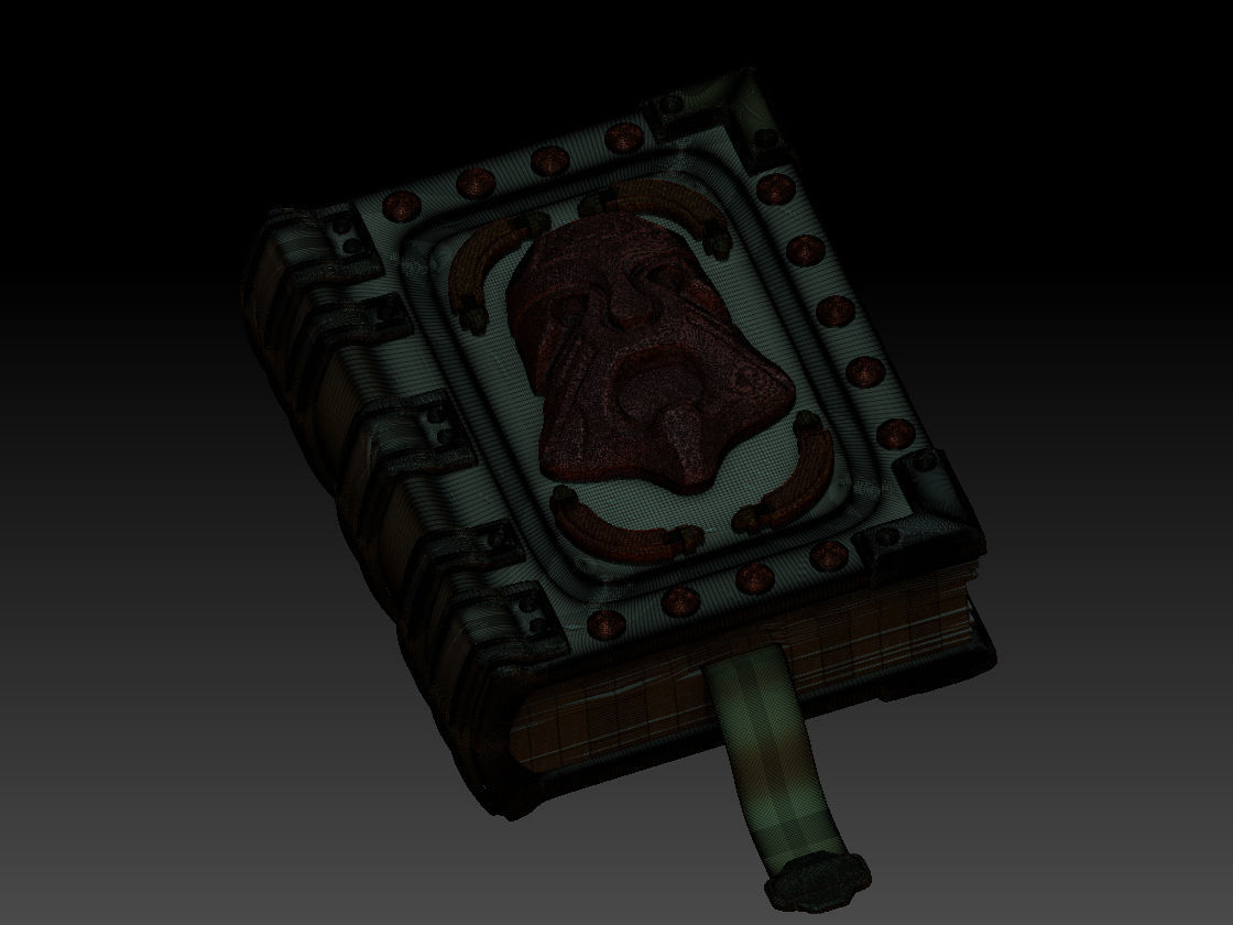 Fantasy book 3D model_1