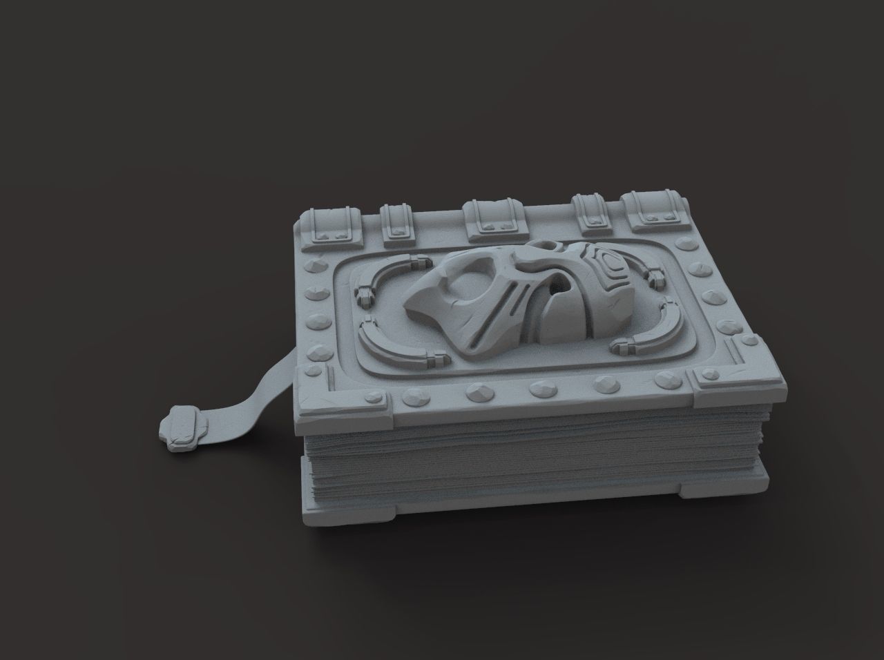 Fantasy book 3D model_2
