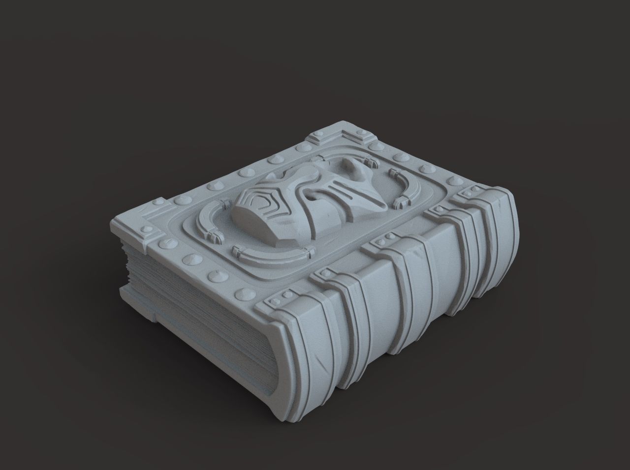 Fantasy book 3D model_4