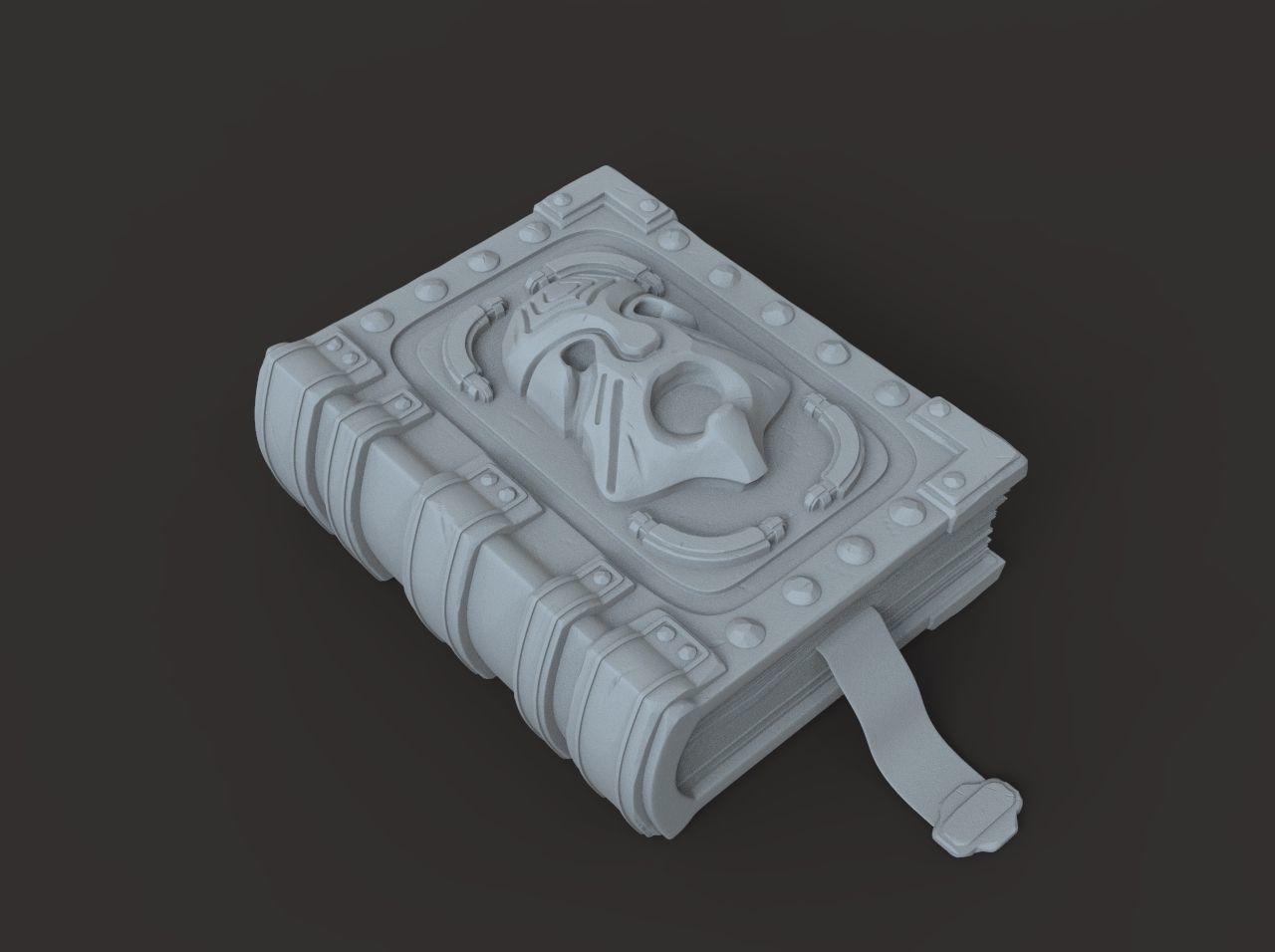 Fantasy book 3D model_5