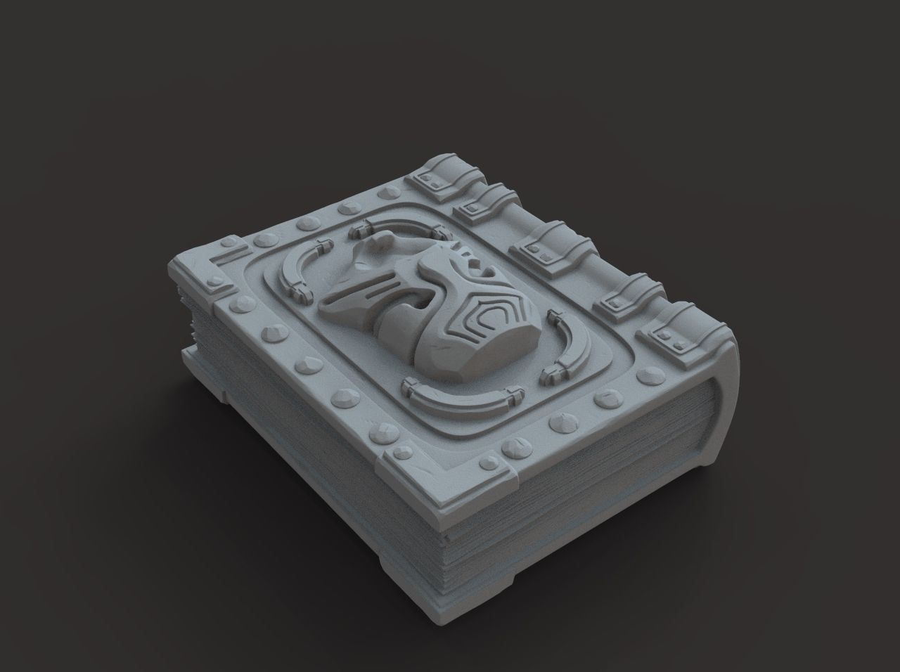 Fantasy book 3D model_3