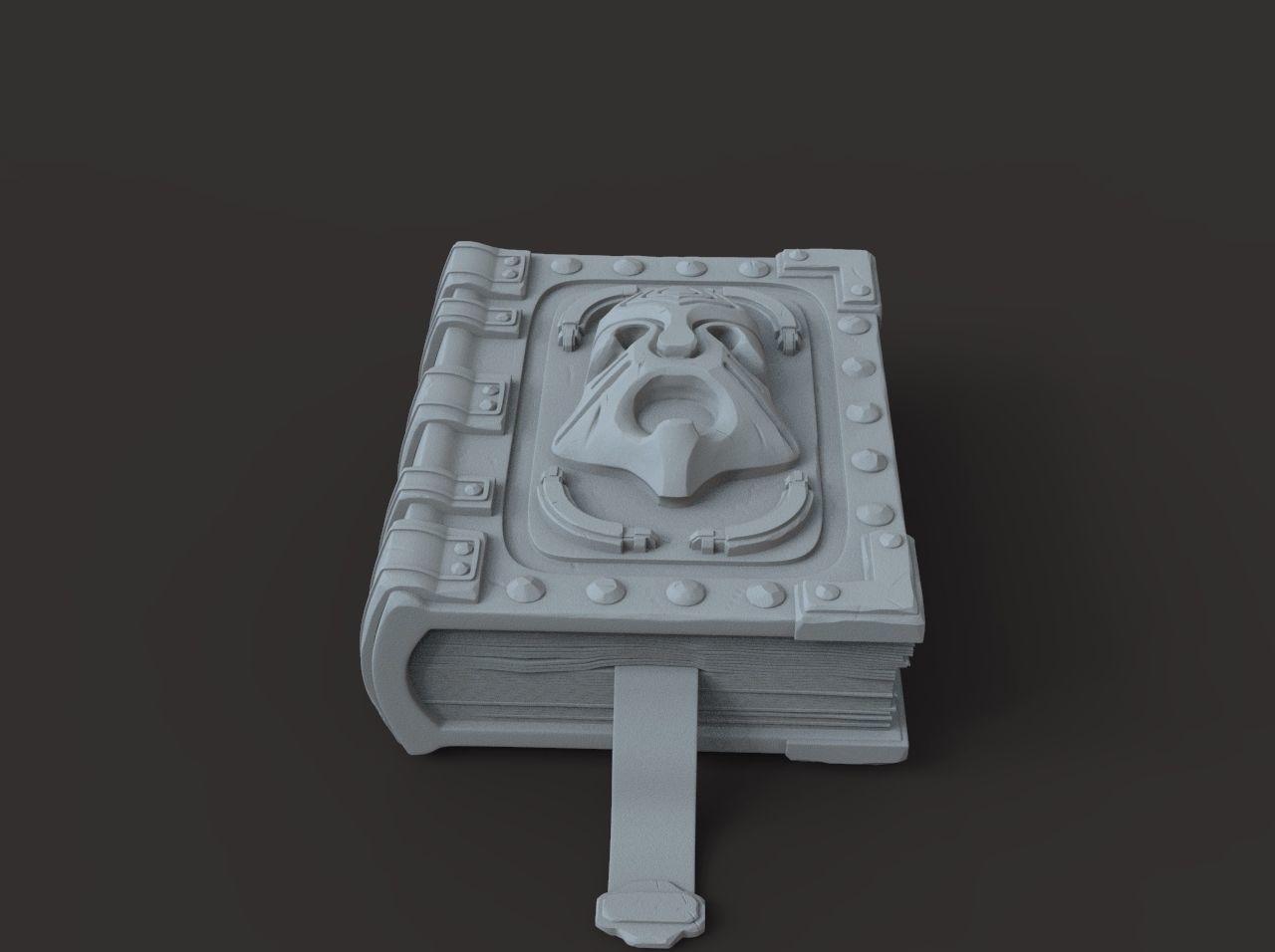 Fantasy book 3D model_7