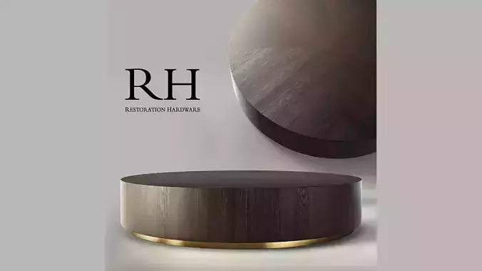 RH Machinto Round Coffee Table Free 3D model