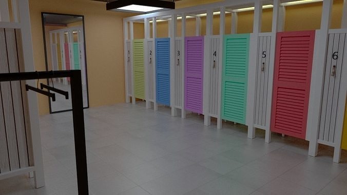 fitting room for clothing store 3D model